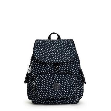 Black Kipling City Pack Small Printed Backpacks | 083167EOX