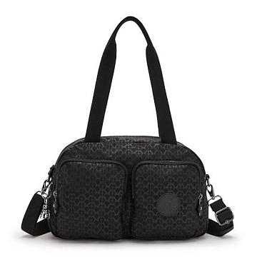 Black Kipling Cool Defea Printed Shoulder Bags | 381745DKJ