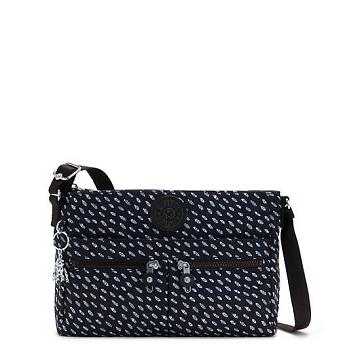 Black Kipling New Angie Printed Crossbody Bags | 307269OSA