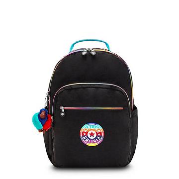 Black Multicolor Kipling Seoul Large Fashion 15" Backpacks | 203548CAL