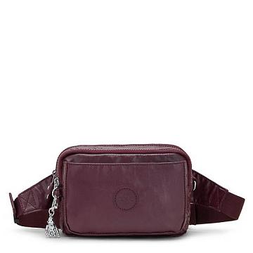 Burgundy Kipling Abanu Multi Metallic Convertible Crossbody Bags | 314528YJP