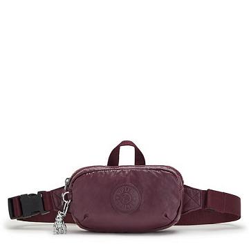 Burgundy Kipling Alys Metallic Waist Bags | 289615ZNP