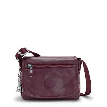 Burgundy Kipling Sabian Metallic Crossbody Mini Bag | 982701FPE