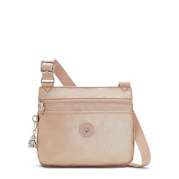 Gold Metal Kipling Emmylou Metallic Crossbody Bags | 219673JYV