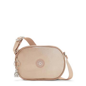 Gold Metal Kipling Gema Metallic Crossbody Bags | 304957BDJ