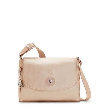 Gold Metal Kipling Tamia Metallic Crossbody Bags | 947083LIO