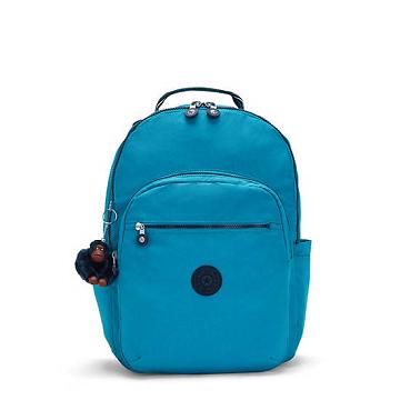 Green Kipling Seoul Large 15" Backpacks | 028739YDU