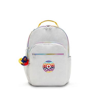 Grey Multicolor Kipling Seoul Large Fashion 15" Backpacks | 284075YGT