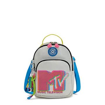 Grey Pink Kipling Alber MTV 3-in-1 Convertible Mini Backpacks | 159367QND