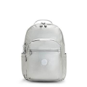 Light Metal Kipling Seoul Large Metallic 15" Laptop Bags | 208796HRY