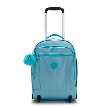 Light Turquoise Kipling Gaze Large Metallic Rolling Backpacks | 709534WJR