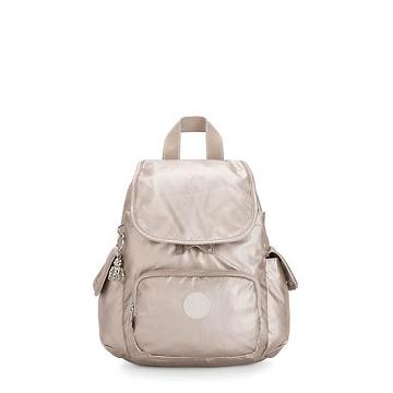 Metal Kipling City Pack Mini Metallic Backpacks | 403169WIP