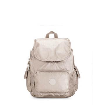 Metal Kipling City Pack Small Metallic Backpacks | 519407OIN