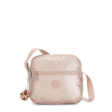 Metal Kipling Keefe Metallic Crossbody Bags | 872653HGX