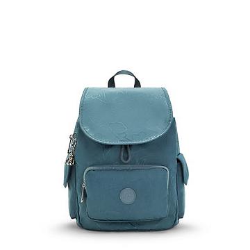 Navy Grey Kipling City Pack Small Classic Printed Backpacks | 972401WRC