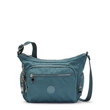 Navy Grey Kipling Gabbie Small Printed Crossbody Bags | 523094SUT