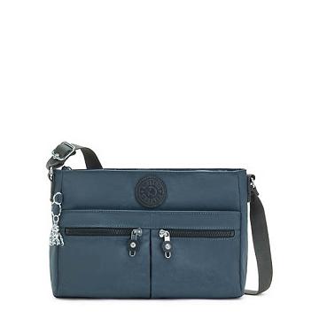 Navy Grey Kipling New Angie Crossbody Bags | 183069HEL