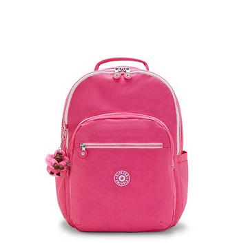 Pink Kipling Seoul Large 15" Backpacks | 465271AXS