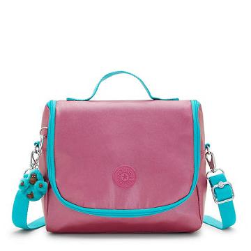 Pink Metal Kipling New Kichirou Classic Metallic Lunch Bags | 108259UFX