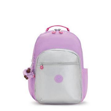 Purple Kipling Seoul Large 15" Backpacks | 074968URF