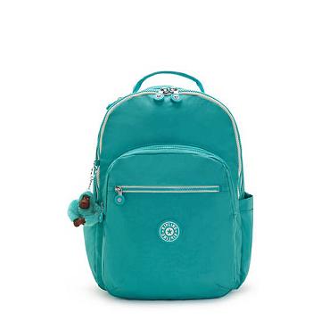 Turquoise Kipling Seoul Large 15" Backpacks | 659143XTO