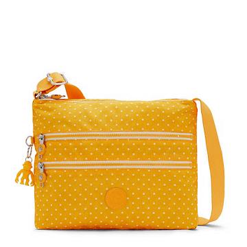 Yellow Kipling Alvar Printed Crossbody Bags | 840752WKD