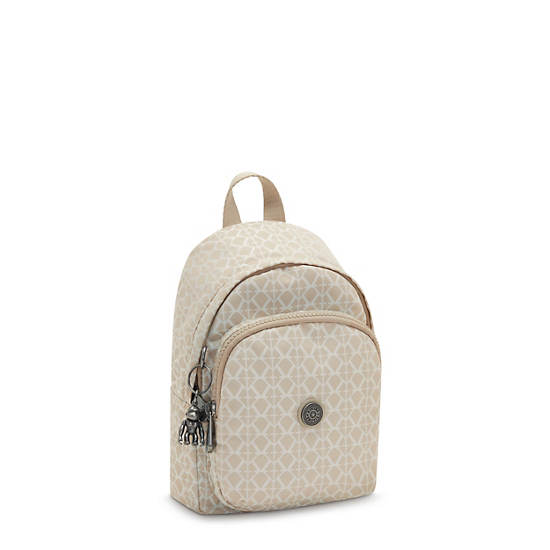 Beige Kipling Delia Compact Printed Convertible Backpacks | 109587LKY