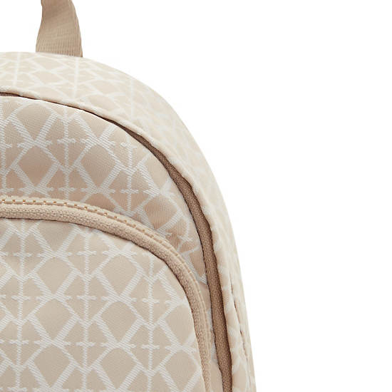 Beige Kipling Delia Compact Printed Convertible Backpacks | 109587LKY