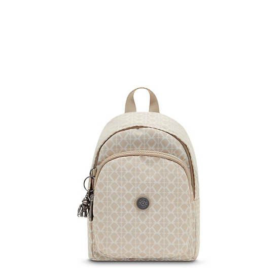 Beige Kipling Delia Compact Printed Convertible Backpacks | 109587LKY