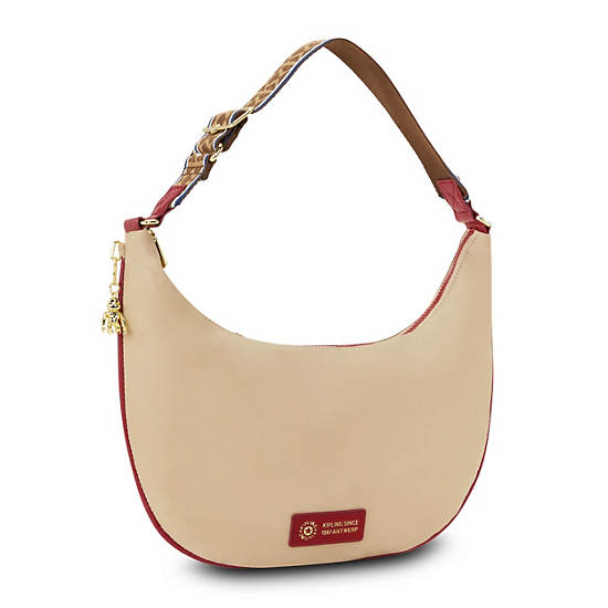 Beige Kipling Hania Classic Shoulder Bags | 470961JKY