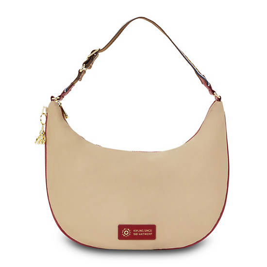 Beige Kipling Hania Classic Shoulder Bags | 470961JKY