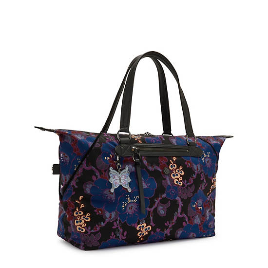 Black Camo Kipling Art Medium Anna Sui Tote Bags | 091245COL