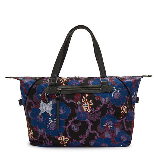 Black Camo Kipling Art Medium Anna Sui Tote Bags | 091245COL