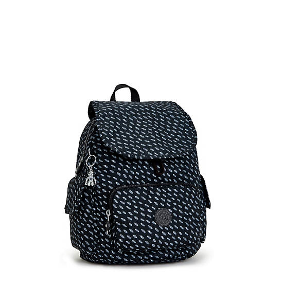 Black Kipling City Pack Small Printed Backpacks | 083167EOX