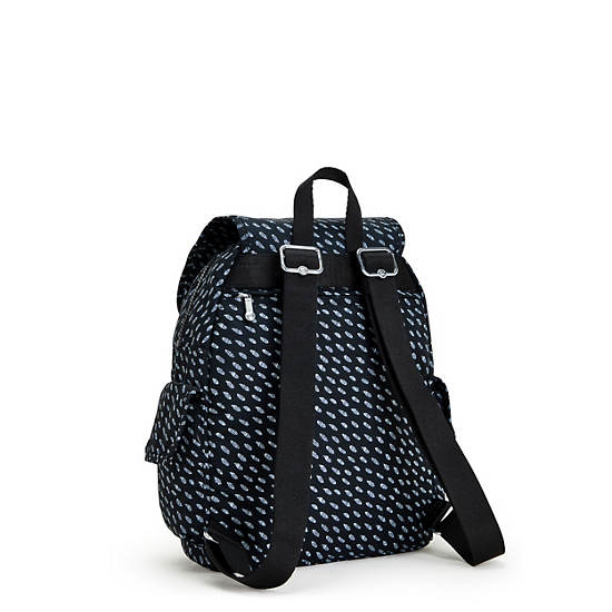 Black Kipling City Pack Small Printed Backpacks | 083167EOX