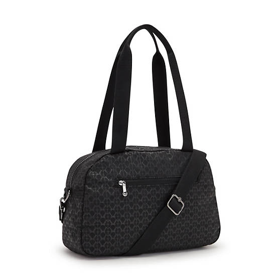 Black Kipling Cool Defea Printed Shoulder Bags | 381745DKJ