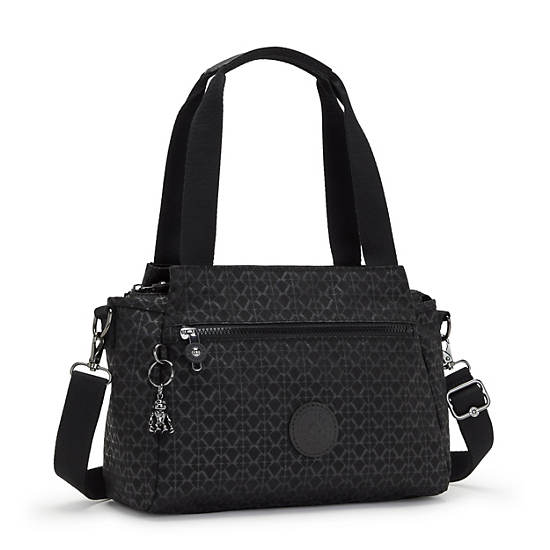 Black Kipling Elysia Printed Shoulder Bags | 465239HEI