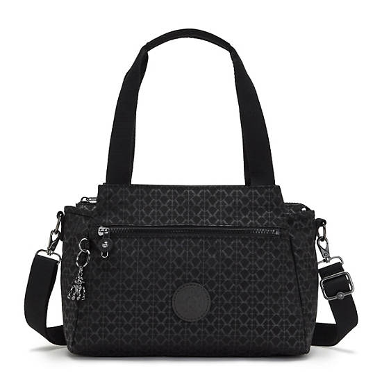 Black Kipling Elysia Printed Shoulder Bags | 465239HEI