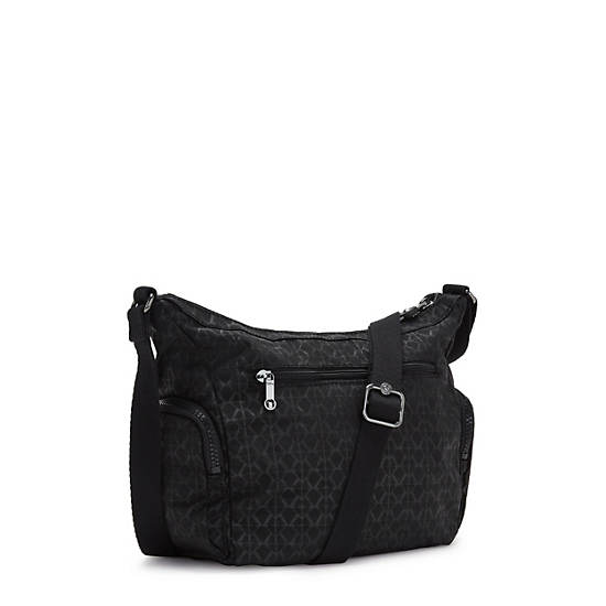 Black Kipling Gabbie Small Printed Crossbody Bags | 936782GJL