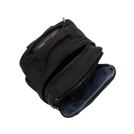 Black Kipling Gaze Large Rolling Backpacks | 096813CAG