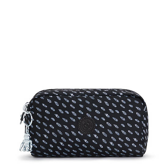 Black Kipling Gleam Printed Pouches | 792604NWO