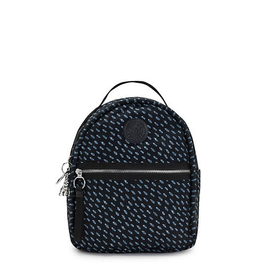 Black Kipling Kae Printed Backpacks | 789453FJG