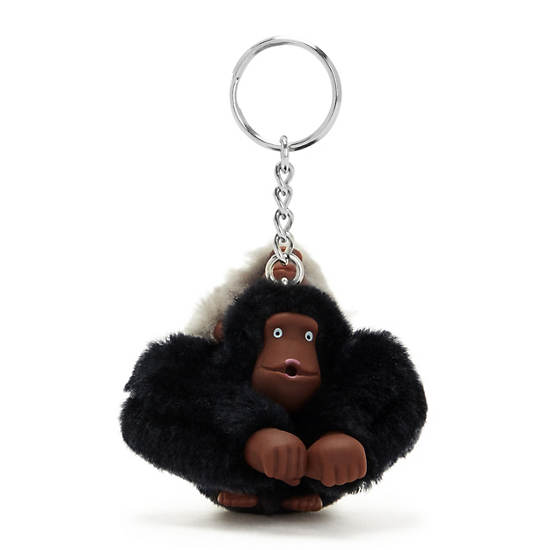 Black Kipling Mom And Baby Fashion Sven Monkey Keychain Accessories | 082143KBL