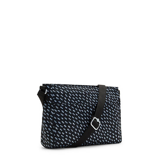 Black Kipling New Angie Printed Crossbody Bags | 307269OSA