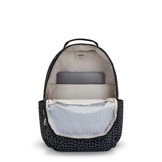 Black Kipling Seoul Large Printed 15