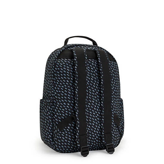 Black Kipling Seoul Large Printed 15