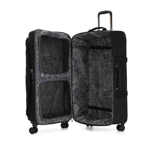 Black Kipling Spontaneous Large Rolling Suitcases | 816423LWN