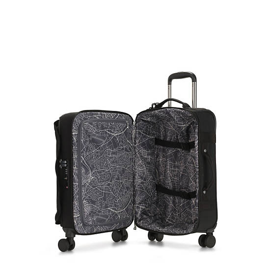 Black Kipling Spontaneous Small Rolling Suitcases | 052341BCQ