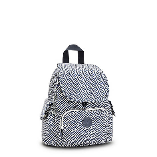 Black White Kipling City Pack Mini Printed Backpacks | 231567SWX