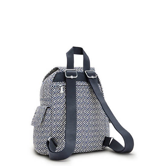 Black White Kipling City Pack Mini Printed Backpacks | 231567SWX